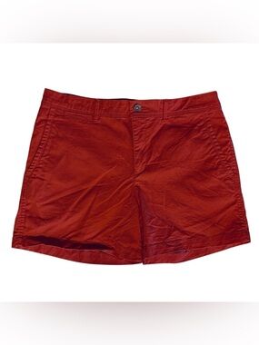 Banana Republic Burnt Orange Chino Shorts Size 6 Cotton Stretch Quiet Luxury